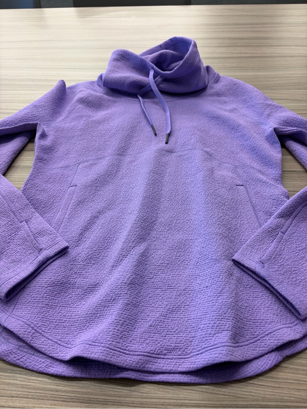 Marmot Lavender Textured Funnel-Neck Pullover- XS